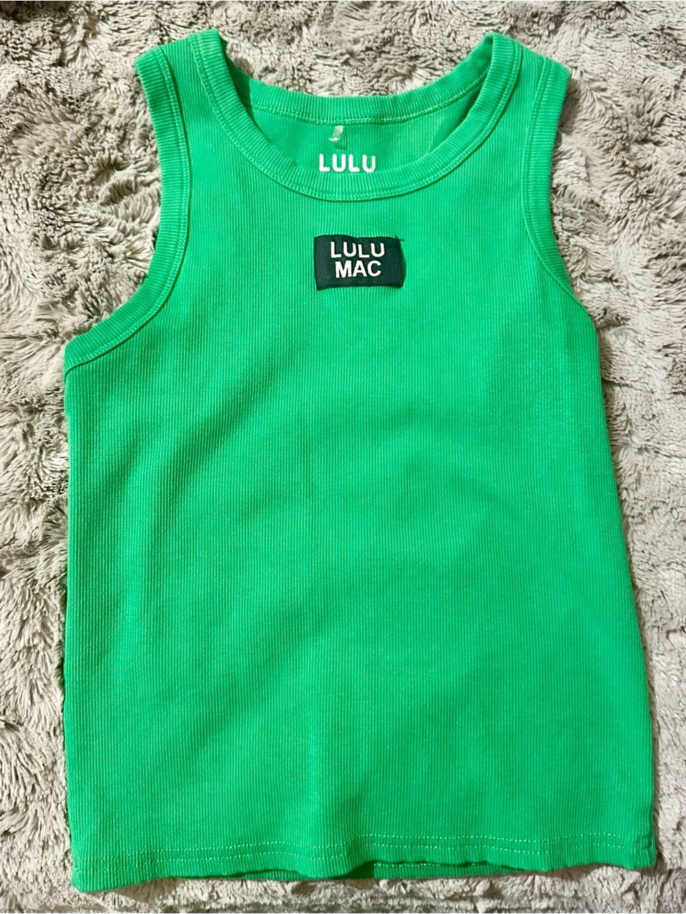 lululemon athletica Green Ribbed Tank Top